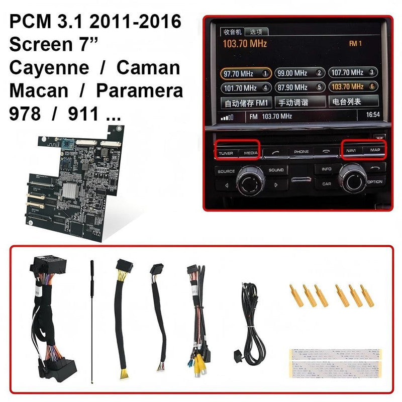 Car Craft Compatible With Porsche Cayenne 2010-2015 Panamera 2010-2016 Cayman 2010-2016 911 2012-2015 Macan 2014-2016 Upgrade To Wireless Apple Carplay Android Auto Adapter Carplay Car Play Box Player With Screeen Mirror Link Google Maps Aux Pcm 3.1