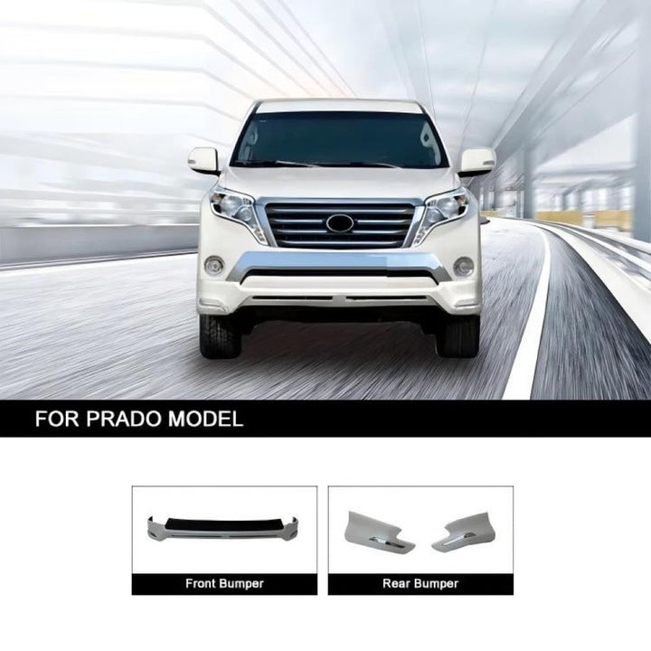 Car Craft Compatible With Toyota Land Cruiser Prado Fj150 2018 Upgrade Facelift Convert To Lip Set Bodykit Front Rear Bumper Lip Side Trim Grill Skirt Splitter Trim F024