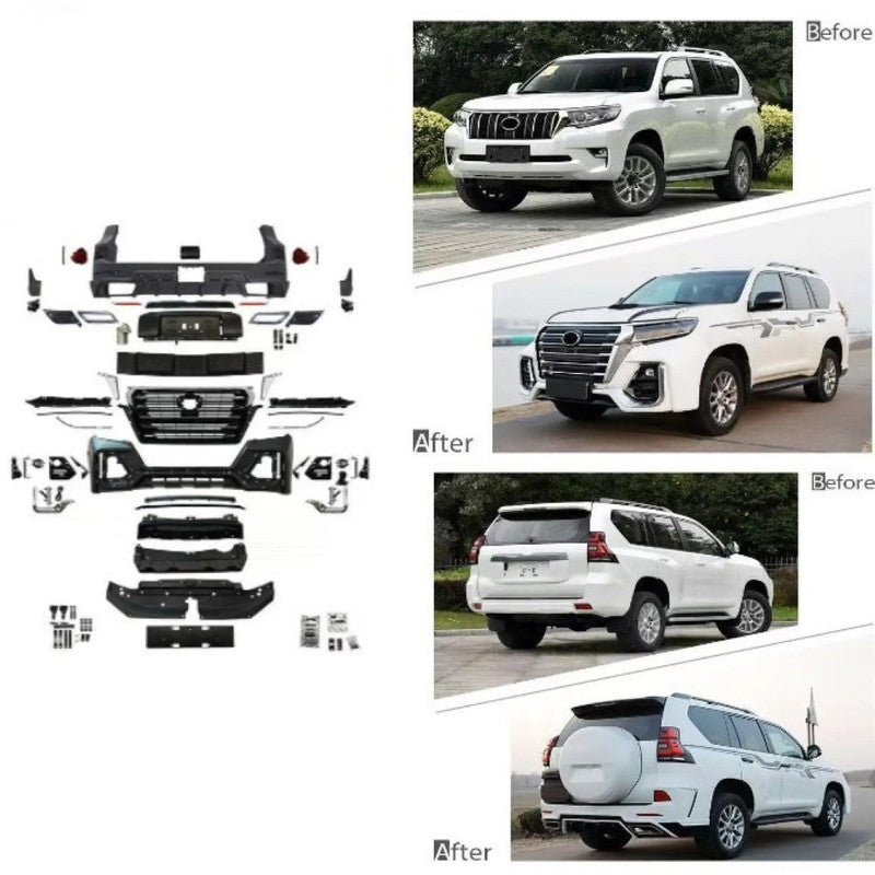 Car Craft Compatible With Toyota Land Cruiser Prado Fj150 2018+ Upgrade Facelift Convert To Navigator Style Bodytkit Front Rear Bumper Side Trim Grill Lip Skirt Splitter F157