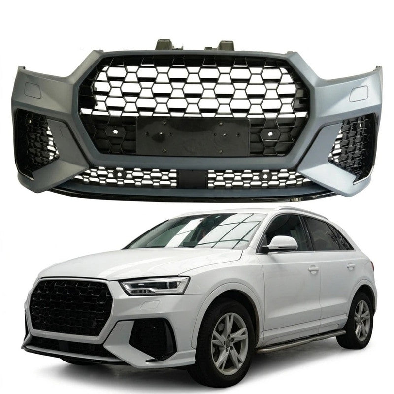 Car Craft Compatible With Audi Q3 2013-2019 Upgrade Facelift Convert To Rs Rsq3 Bodykit Bumper Grill