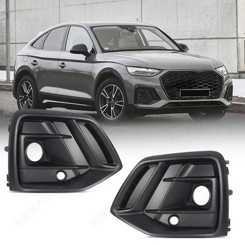Car Craft Compatible With Audi Q5 2021-2025 Upgraded Rsq5 Sq5 Front Bumper Fog Lamp Light Grill With Cover Q5-012 Gc