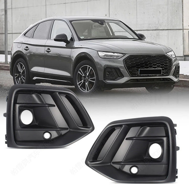 Car Craft Compatible With Audi Q5 2021-2025 Upgraded Rsq5 Sq5 Front Bumper Fog Lamp Light Grill With Cover Q5-012 Gc