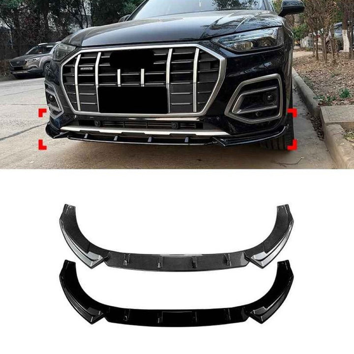 Car Craft Compatible With Audi Q5 Sq5 Fy Facelift 2020-2024 Sline Bumper Front Lip Splitter Skirt Trim Zst-1518 Gb Glossy Black