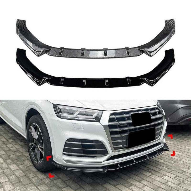 Car Craft Compatible With Audi Q5 Sq5 Fy Facelift Sline 2020-2024 Sline Bumper Front Lip Splitter Skirt Trim Zst-1267 Gb Glossy Black