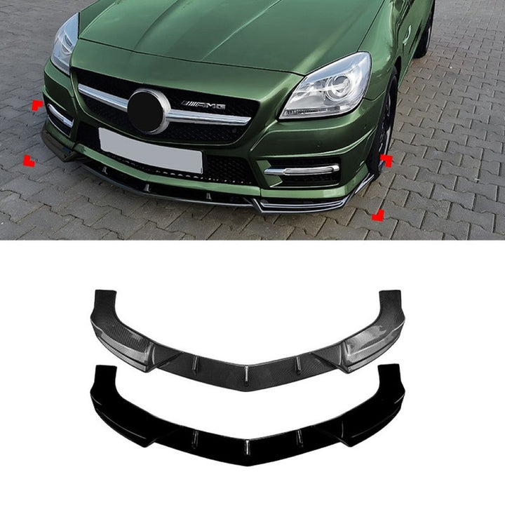 Car Craft Compatible With Mercedes Benz Slk W172 R172 Pre-facelift 2011-2015  Front Bumper Lip  Splitter Skirt Trim Zst-1352 Gb Glossy Black CC-10942