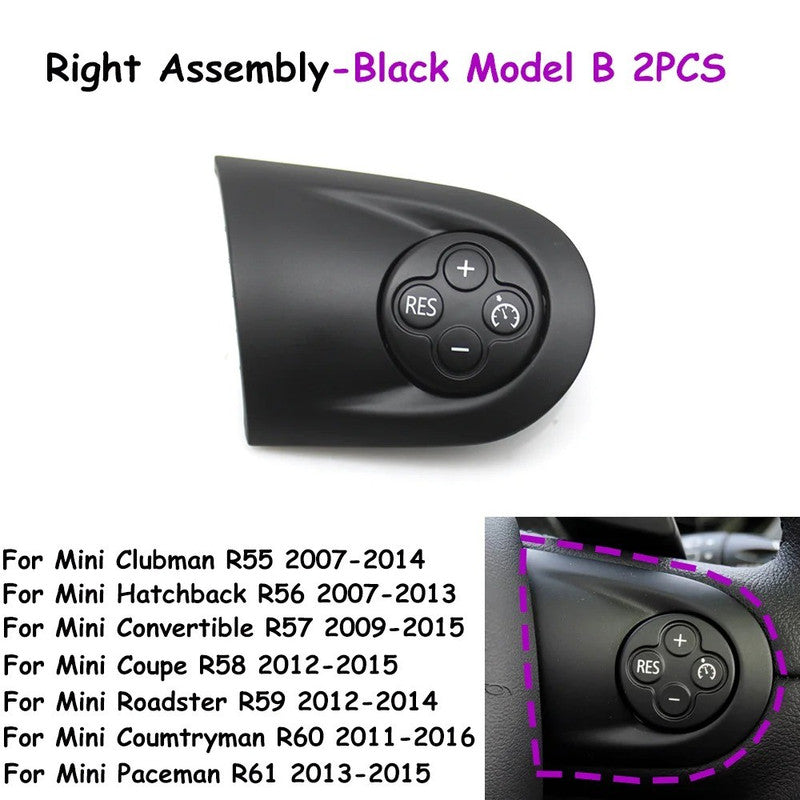 Car Craft Compatible With Mini Cooper Clubman R55 R56 R57 R58 R59 Coumtryman R60 R61 Car Steering Wheel Multifunction Cruise Control Switch Button Assembly 32309287294-q2 B Right B CC-9694 - CAR CRAFT INDIA