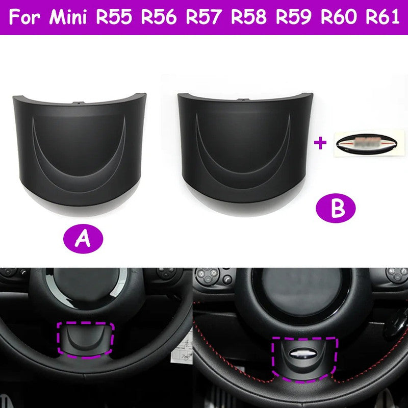 Car Craft Compatible With Mini Cooper Clubman R55 Hatchback R56 Convertible R57 Coupe R58 Roadster R59 Coumtryman R60 Mini Paceman R61 2013-2015 Steering Wheel Trim Cover Lower 32306863535 B With Logo CC-9696 - CAR CRAFT INDIA