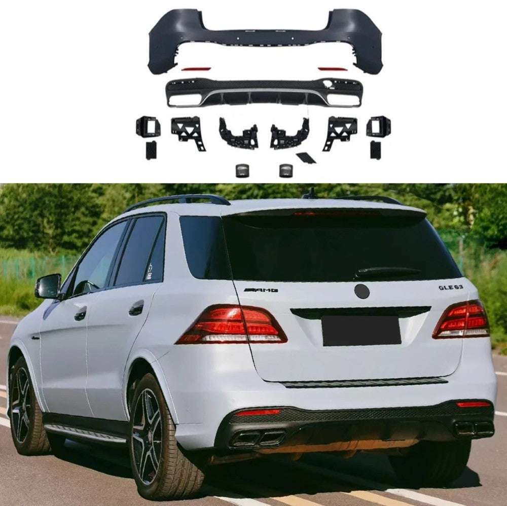Car Craft Compatible With Mercedes Benz Gle W166 2016-2019 Rear Bumper Upgrade Convert To Amg Gle63 Amg Bumper Bodykit W166-003 Gc