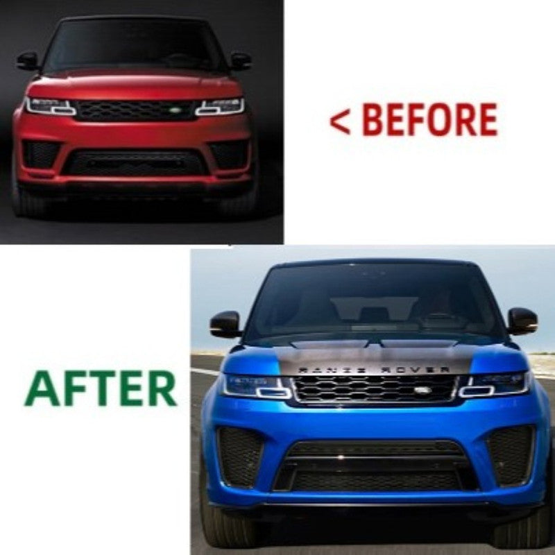 Car Craft Compatible With Land Range Rover Rr Sport 2018-2020 Upgrade To 2021+ Svr Bodykit Bumper Grill Front