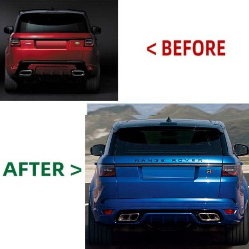 Car Craft Compatible With Land Range Rover Rr Sport 2018-2020 Upgrade To 2021+ Svr Bodykit Bumper Diffuser Exhaust Tip Pipe Rear