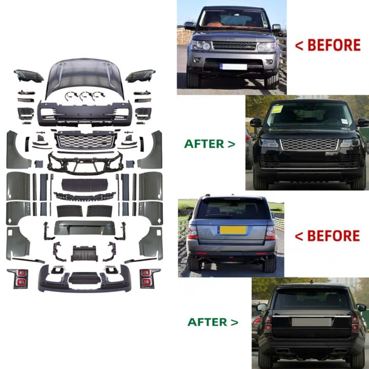 Car Craft Compatible With Range Land Rover Vogue L322 2005-2012 Facelift Upgrade To 2022 Executive Body Kit Bodykit Bumper Headlight Taillight Fender CC-5815 - CAR CRAFT INDIA