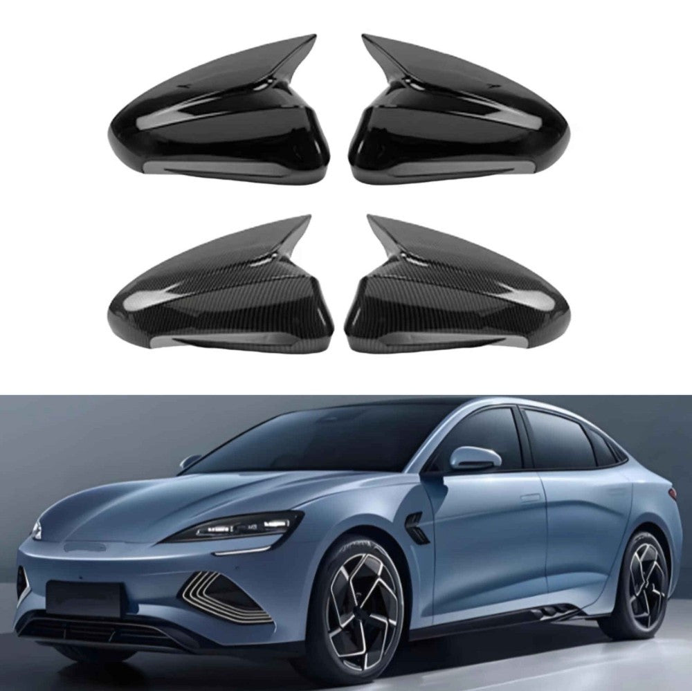 Car Craft Compatible With Byd Seal Atto 4 2022-2026 Side Rear View Case Wing Cap Shell Housing Mirror Covers 3m Tape Pasting Style Carbon Fiber Look