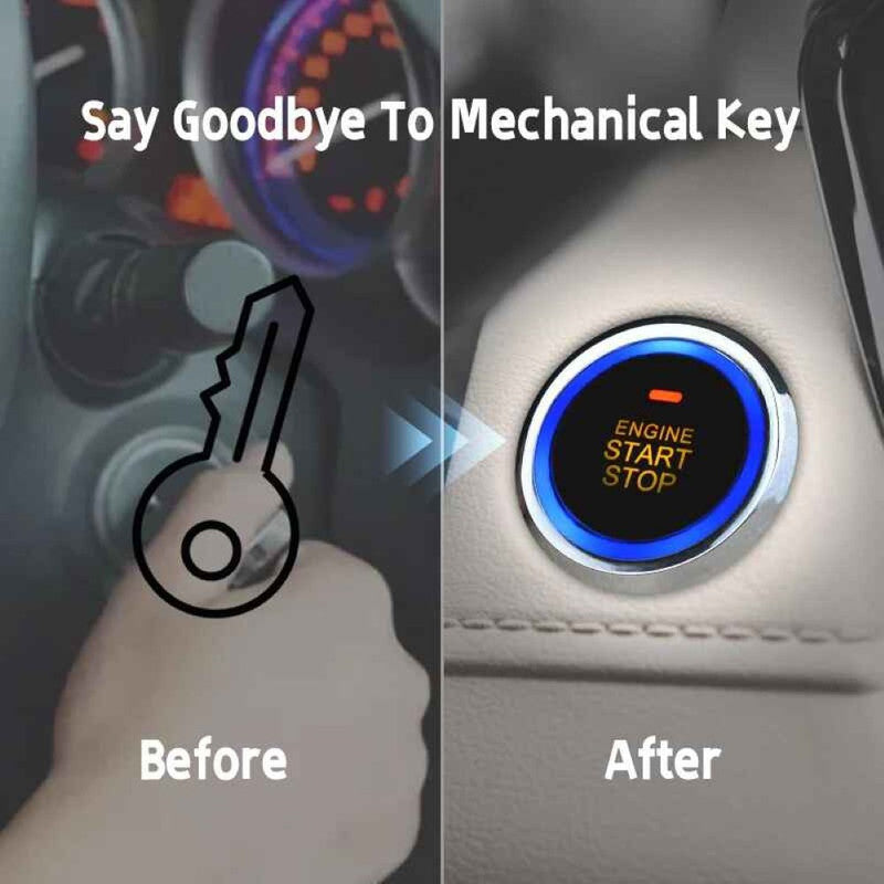 Car Craft Compatible With Car One-way 12v Car Pke Engine Remote Starter With Keyless Entry And Alarm System App Control And Remote Control Function Q6b