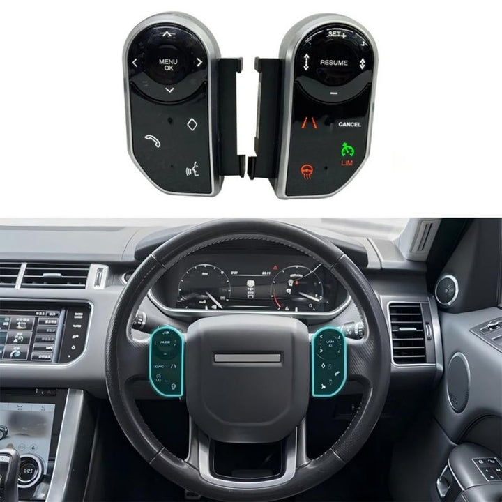 Car Craft Compatible With Land Range Rover Vogue L405 2015-2017 Rrv Rrs Sport L494 2015-2017 Discovery 5 Lr5 2017-2018 Lr5 L405 L494 Digital Touch Screen Car Steering Wheel Multimedia Button Square Control