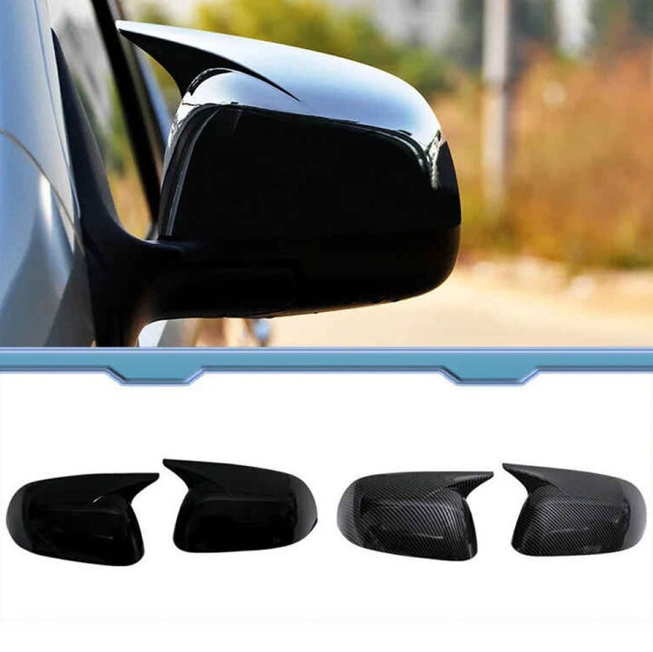 Car Craft Compatible With Nissan Sunny 2010-2016 Side Rear View Case Wing Cap Shell Housing Mirror Covers 3m Tape Pasting Style Carbon Fiber Look CC-11551