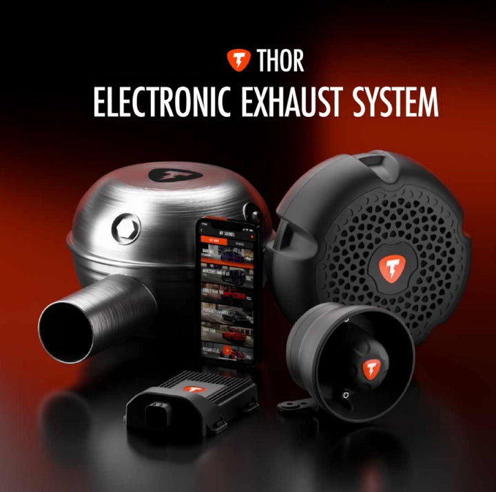 Car Craft Compatible With Exhaust Sound Upgrade Universal Car Sound Generator Thor Electronic Exhaust Sound System Car Speakers Drums Smartphone Controller Thor Thunder Storm Speaker+ecu CC-9600