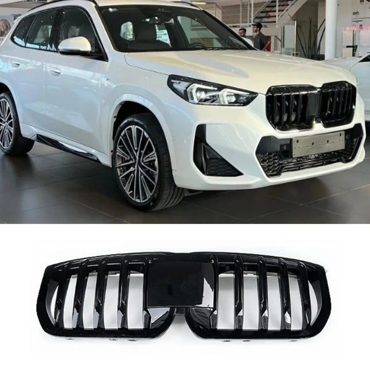 Car Craft Compatible With Bmw X1 U11 2023+ Front Bumper Show Grill Glossy Black CC-9077