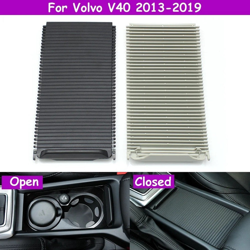 Car Craft Compatible With Volvo V40 2013-2019 Car Interior Central Cup Drink Water Holder Slide Roller Blind Cover Black 31307646-1 CC-9685 - CAR CRAFT INDIA