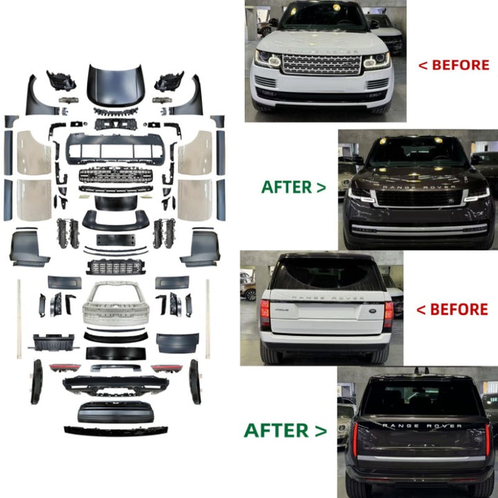 Car Craft Compatible With Range Land Rover RR Vogue 2014-2017 Upgrade Facelift Convert To 2024 Svr Bodykit Bumper Headlight Taillight Hood Pop Up Handle Fender With Door CC-7112 1:1 - CAR CRAFT INDIA