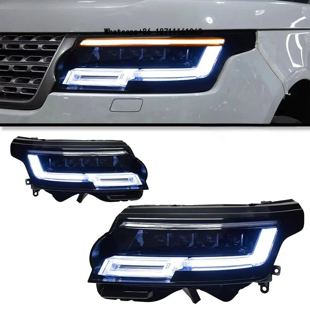 Car Craft Compatible With Land Range Rover Vogue L405 2013-2017 Car Front Upgraded Head Light Lamp Xenon Headlight Retrofit Upgrade Modified Led Drl Hid 2024 Matrix Style