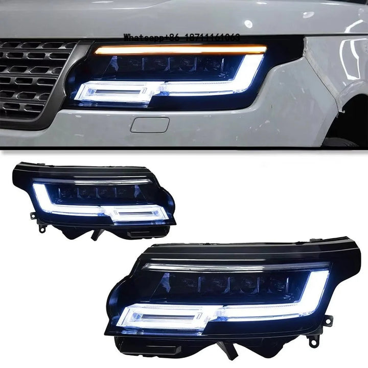 Car Craft Compatible With Land Range Rover Vogue L405 2013-2017 Car Front Upgraded Head Light Lamp Xenon Headlight Retrofit Upgrade Modified Led Drl Hid 2024 Matrix Style