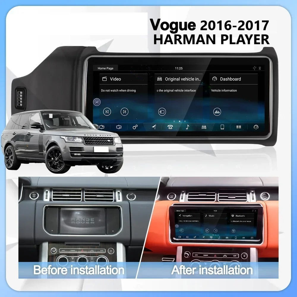 Car Craft Compatible With Range Land Rover Vogue 2016-2017 Android Multimedia Infotainment Touchscreen Dvd Player Wireless Carplay Android Auto 4gb +64gb 12.3 Inch Beige Harman CC-8436 - CAR CRAFT INDIA