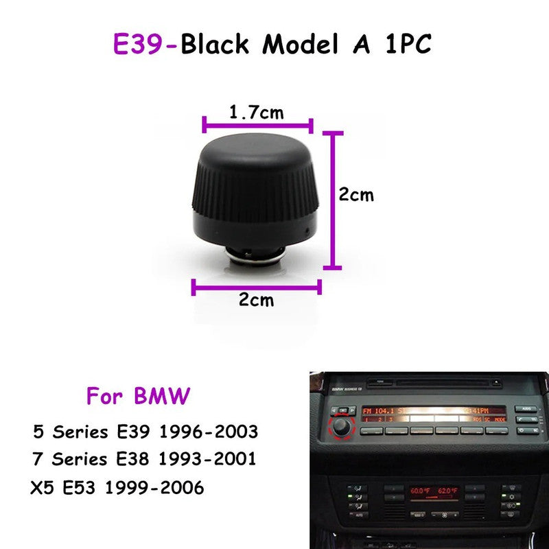 Car Craft Compatible With Bmw 5 Series E39 1996–2003 7 Series E38 1993–2001 X5 E53 1999–2006 Car Dashboard Cd Player Radio Audio Volume Rotary Switch Button Knob Model A 65828372162 - CAR CRAFT INDIA