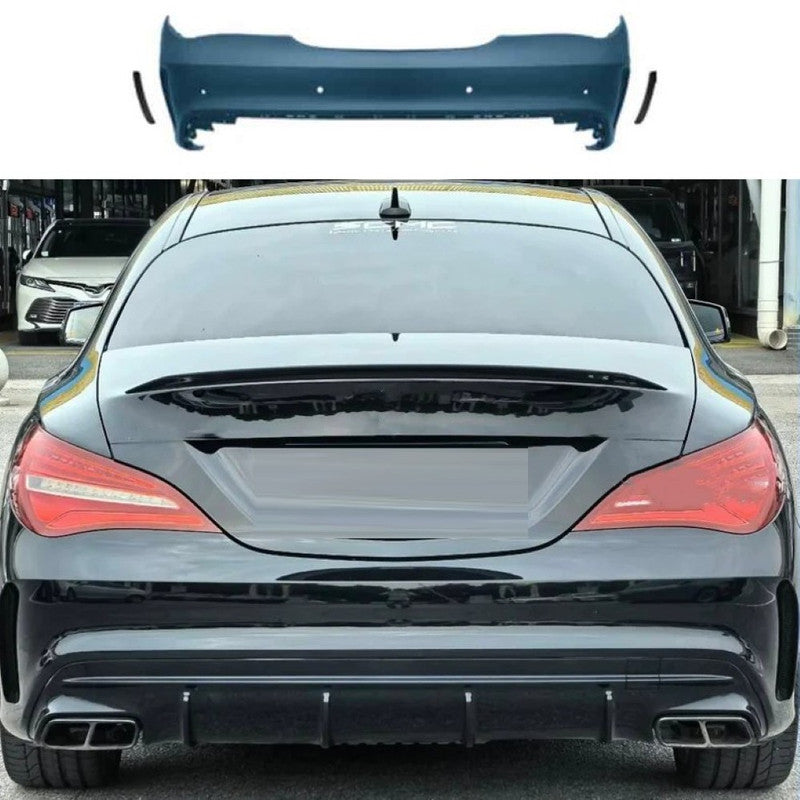 Car Craft Compatible With Mercedes Benz Cla Class W117 C117 X117 2013-2019 Rear Bumper Upgrade Convert To Amg Amga45 Bumper Bodykit Gc W117-006