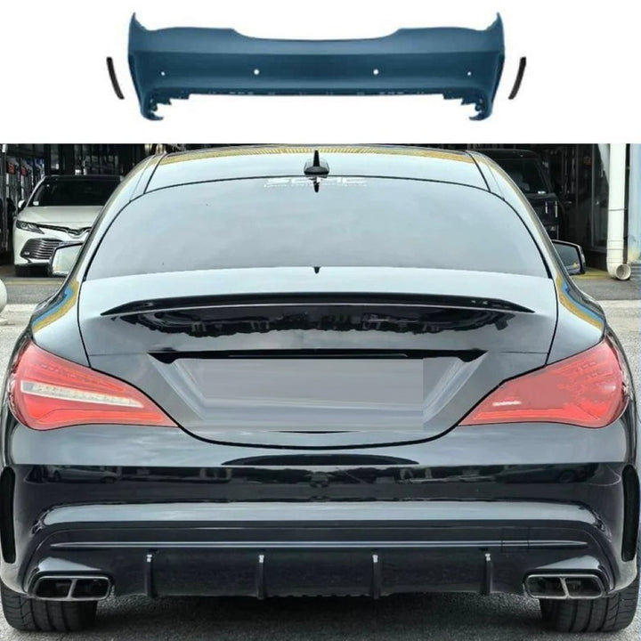 Car Craft Compatible With Mercedes Benz Cla Class W117 C117 X117 2013-2019 Rear Bumper Upgrade Convert To Amg Amga45 Bumper Bodykit Gc W117-006