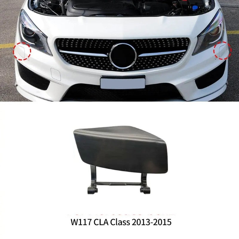 Car Craft Compatible With Mercedes Cla W117 X117 C117 2013-2016 Front Bumper Trailer Tow Towing Hook Hole Cover 2078800105 1178851522 Unpainted Left - CAR CRAFT INDIA