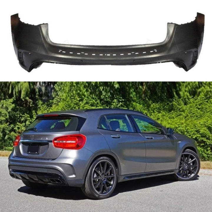 Car Craft Compatible With Mercedes Benz Gla W156 X156 2014-2019 Upgrade Facelift Convert To Gla45 Amg Rear Bodykit Bumper CC-9669 - CAR CRAFT INDIA