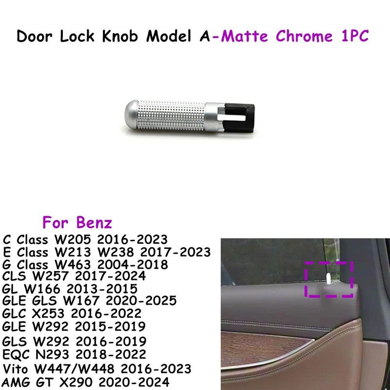 Car Craft Compatible With Merceds C E G Class W205 W213 W238 W463 Cls W257 Gl W166 Gle W167 Gls W167 Glc X253 Gls W292 Gle W292 Eqc N293 Vito W447/w448 Amg Gt X290 Door Latch Pin Door Lock Screw Knob Cap Cover Trim 09976601002a17 - CAR CRAFT INDIA