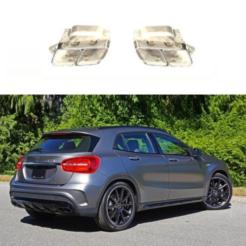 Car Craft Compatible With Mercedes Benz Gla W156 X156 2014-2019 Upgrade Facelift Convert To Gla45 Amg Rear Exhaust Tail Pipe Tip CC-9671 - CAR CRAFT INDIA
