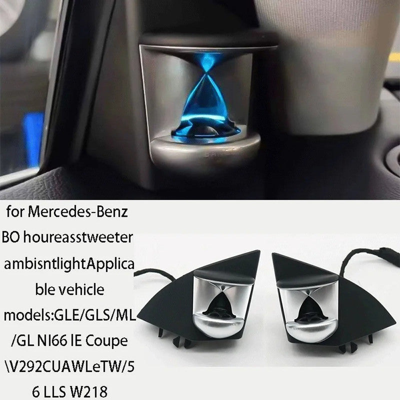 Car Craft Compatible With Mercedes Benz Ml Gl Gle Gls W166 Cls 2012-2019 Illuminated Led Ambient Door Tweeter Speaker Audio Cover Hour Glass A-pillar Loudspeaker Trim Ambient Light 12 Color - CAR CRAFT INDIA