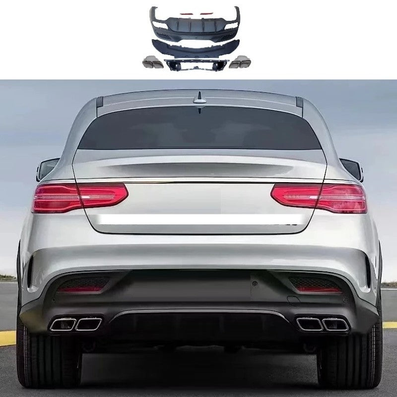 Car Craft Compatible With Mercedes Benz Gle Coupe W166 X166 X292 2015-2019 Amg 63 Coupe Rear Bumper Lip Diffuser Skirts Splitter - CAR CRAFT INDIA