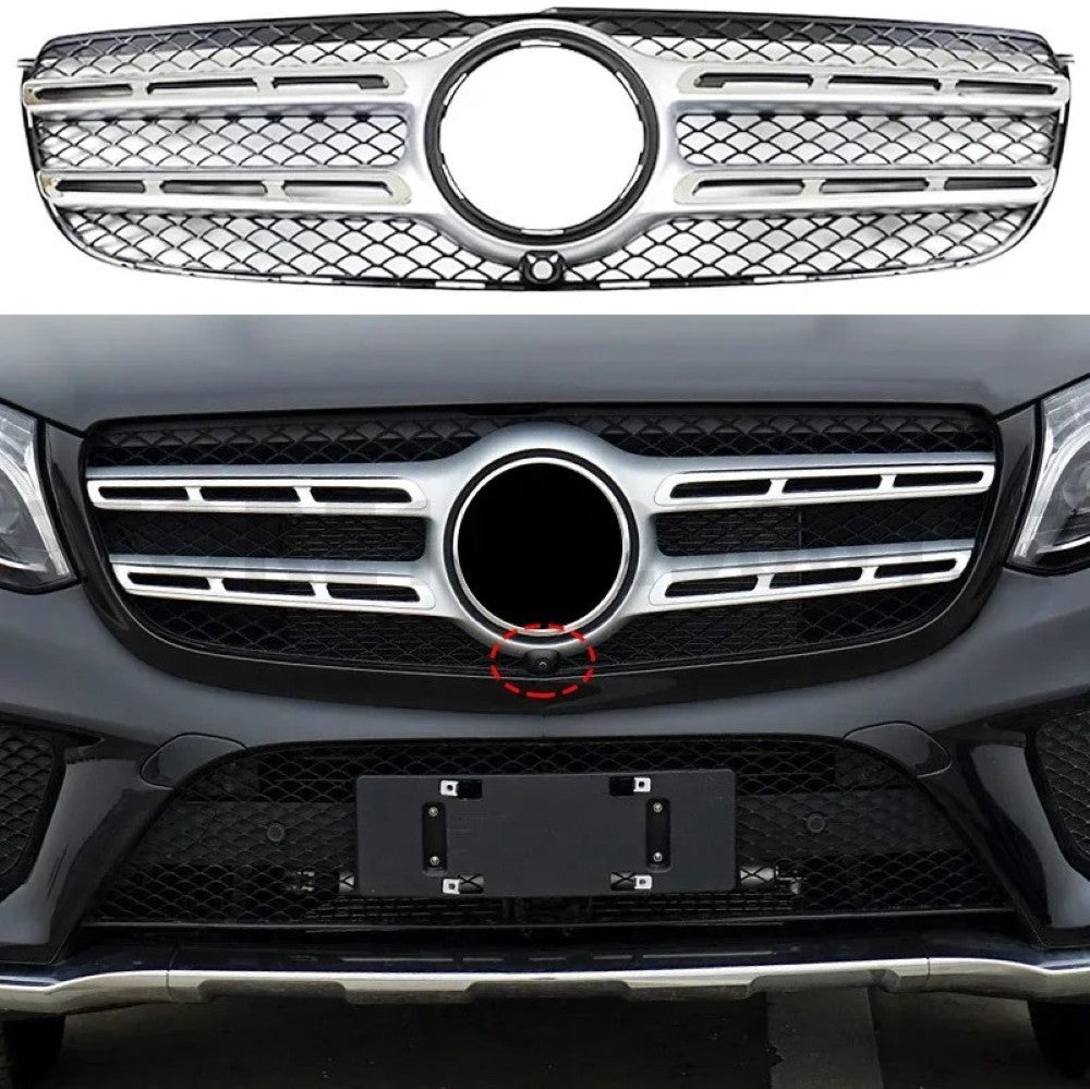 Car Craft Compatible With Mercedes Benz Gls W166 X166 2016-2019 Upgrade Front Bumper Amg63 Show Grill X166-003 Amg Silver