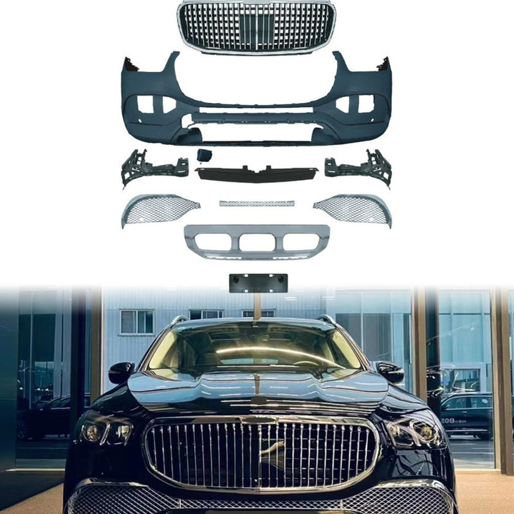 Car Craft Compatible With Mercedes Benz Gle W167 C167 Coupe 2019-2024 Upgrade Convert To Gle Maybach Front Bumper Bodykit Grill Trim Skirt Gc W167/c167-020
