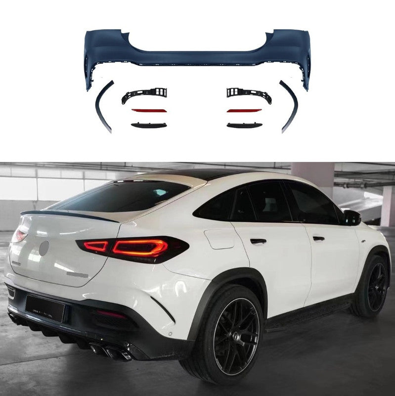 Car Craft Compatible With Mercedes Benz Gle Coupe C167 W167 2019-2024 Upgrade Convert To Gle63 Amg Bodykit Rear Bumper Gc C167-017