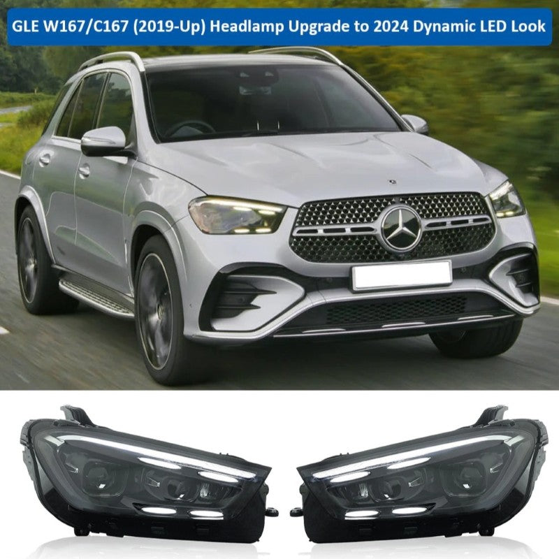 Car Craft Compatible With Mercedes Benz Gle Class W167 X167 C167 2019-2024 Car Front Upgraded Head Light Lamp Xenon Headlight Retrofit Upgrade Modified Led Drl Hid Light 2025 Style Shy - CAR CRAFT INDIA