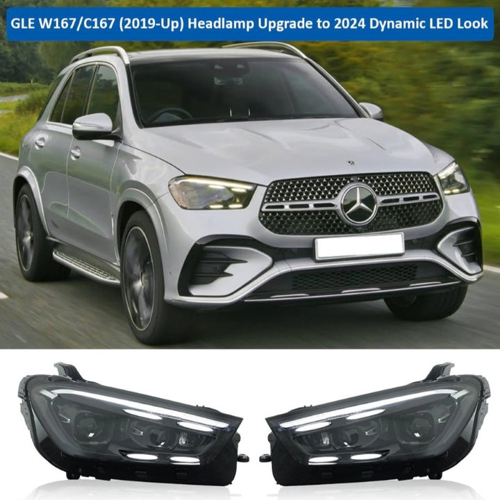 Car Craft Compatible With Mercedes Benz Gle Class W167 X167 C167 2019-2024 Car Front Upgraded Head Light Lamp Xenon Headlight Retrofit Upgrade Modified Led Drl Hid Light 2025 Style Shy - CAR CRAFT INDIA