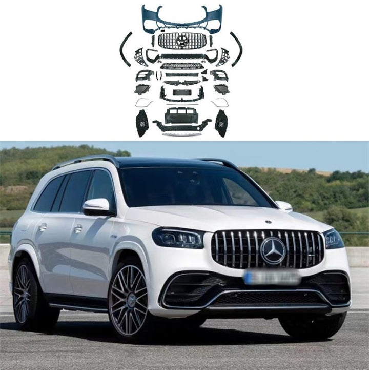Car Craft Compatible With Mercedes Benz Gls W167 X167 2019-2025 Front Bumper Upgrade Convert To Gls Amg63 Amg Bumper Bodykit Gc X167-001 - CAR CRAFT INDIA