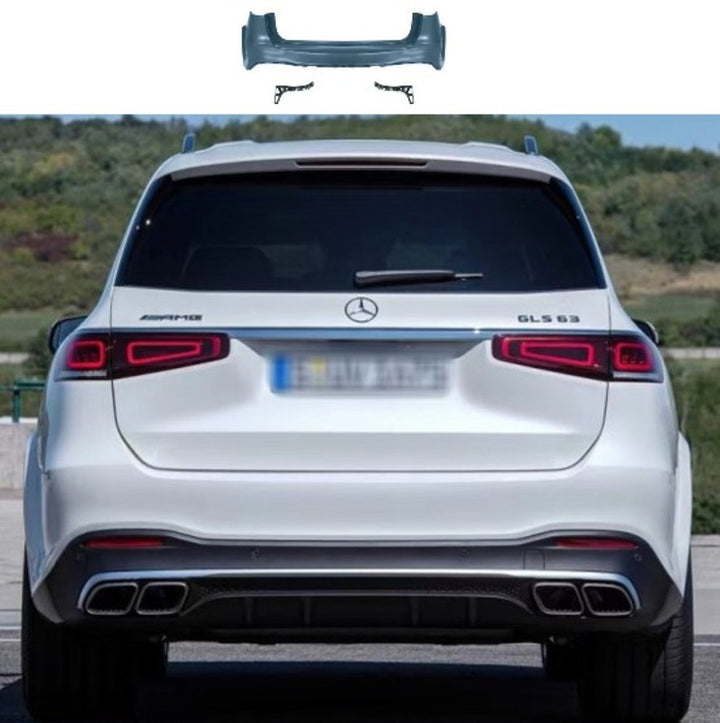 Car Craft Compatible With Mercedes Benz Gls W167 X167 2019-2025 Rear Bumper Upgrade Convert To Gls Amg63 Amg Bumper Bodykit Gc X167-002 - CAR CRAFT INDIA