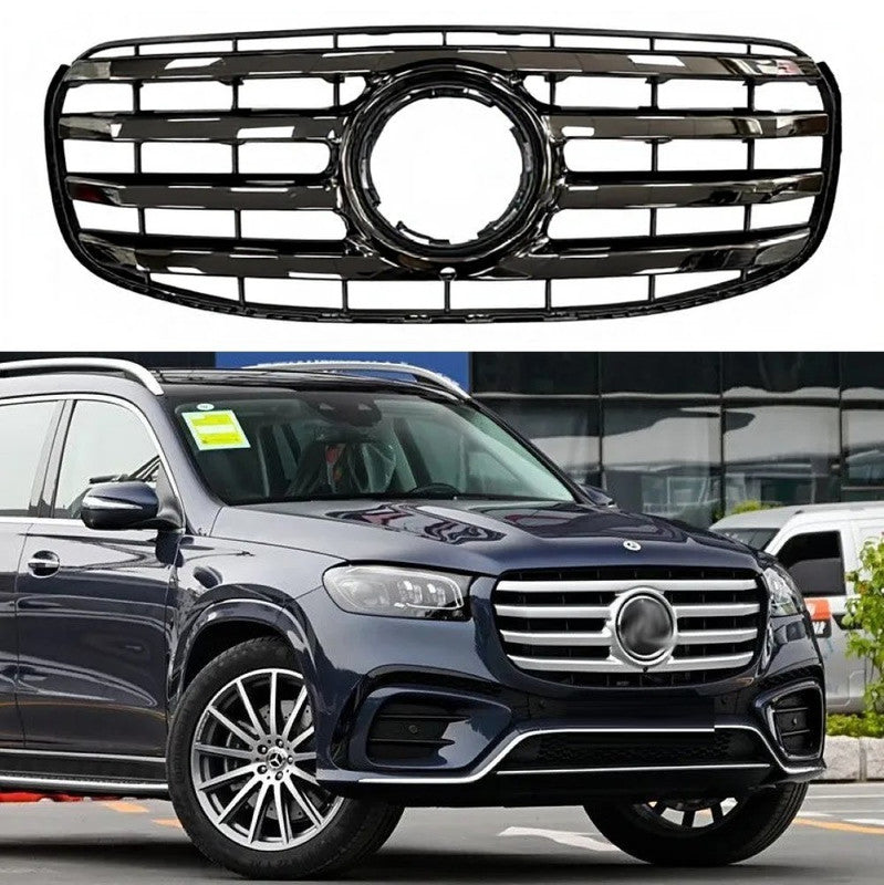 Car Craft Compatible With Mercedes Benz Gls Class W167 X167 2023-2026 Front Bumper Show Grill Standard Black Silver
