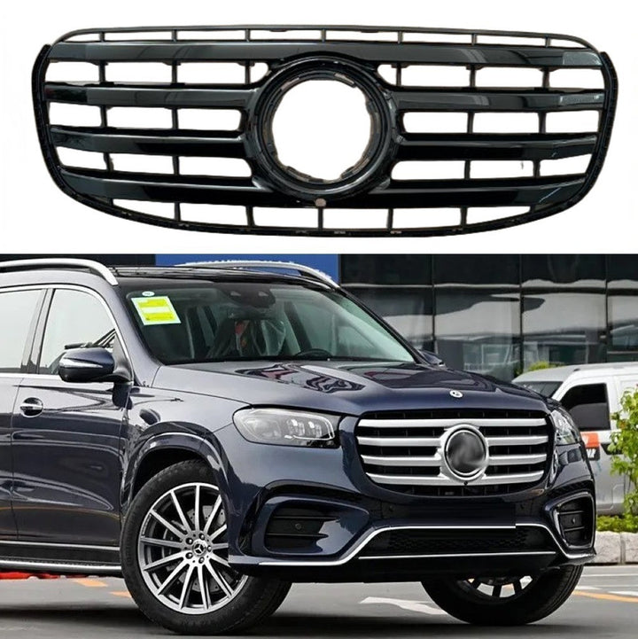 Car Craft Compatible With Mercedes Benz Gls Class W167 X167 2023-2026 Front Bumper Show Grill Standard Black