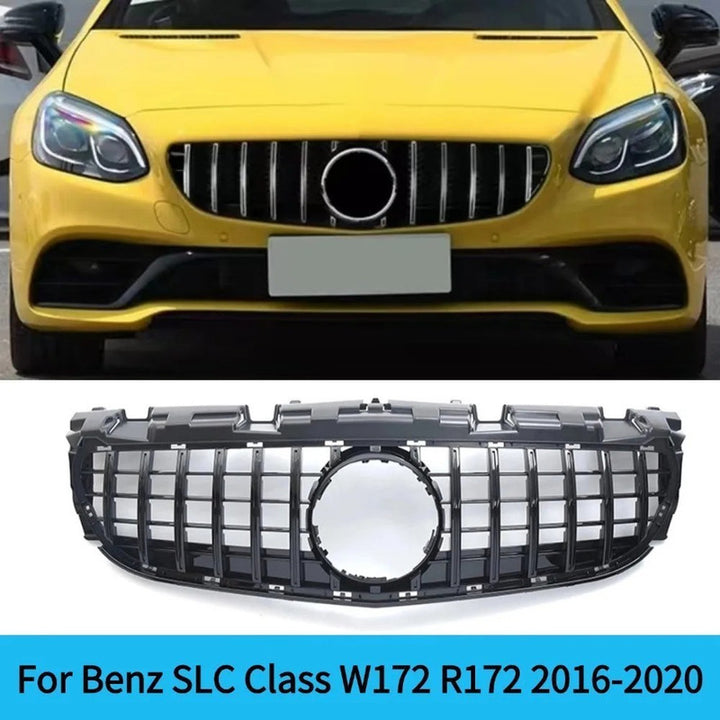 Car Craft Compatible With Mercedes Benz Slc W172 2016-2016 Front Bumper Show Grill Amg Gt Gtr Black