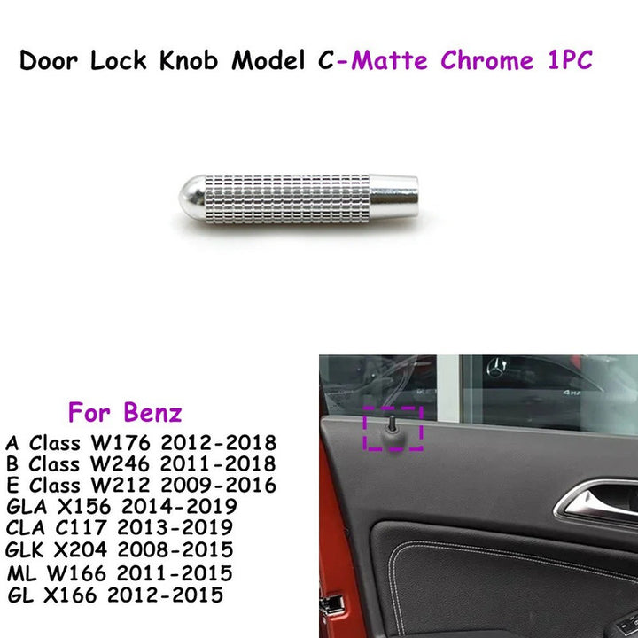 Car Craft Compatible With Mercedes A B E Class W176 W246 E Class W212 Gla W156 X156 Cla W117 C117 Glk X204 2008-2015 Ml W166 Gl X166 Door Latch Pin Door Lock Screw Knob Cap Cover Trim 1237660022 - CAR CRAFT INDIA