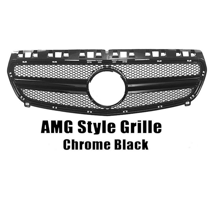 Car Craft Compatible With Mercedes Benz A Class W176 2012-2016 Front Bumper Amg Show Grill Amg Black GC