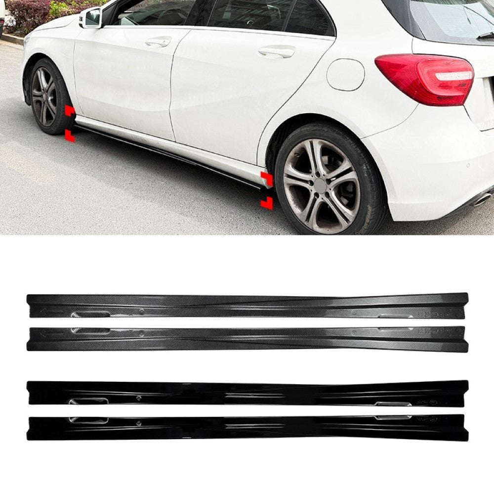 Car Craft Compatible With Mercedes Benz A Class W176 Cla W117 C117 2013-2018 Side Skirt Splitter Trim Running Board Zst-1553 Cf Carbon Fiber Look