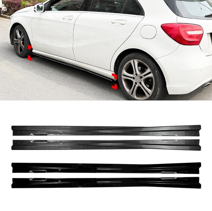 Car Craft Compatible With Mercedes Benz A Class W176 Cla W117 C117 2013-2018 Side Skirt Splitter Trim Running Board Zst-1553 Cf Carbon Fiber Look