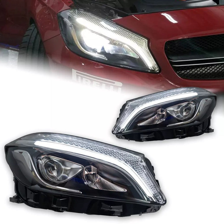 Car Craft Compatible With Mercedes Benz A Class W176 2013-2018 Car Front Upgraded Head Light Lamp Xenon Headlight Retrofit Upgrade Modified Led Drl Hid Laser Style